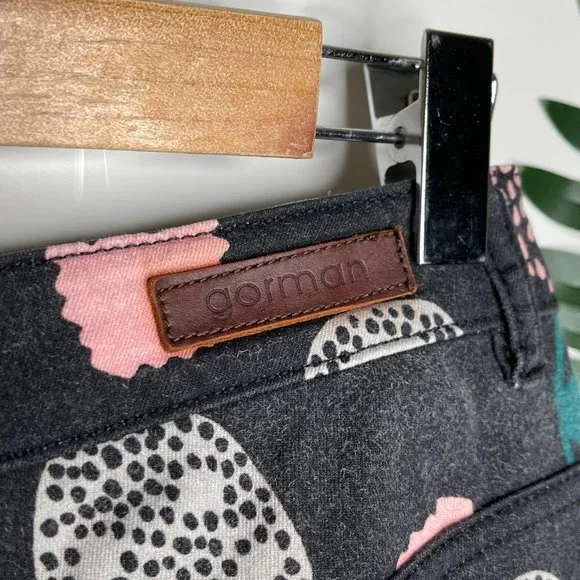 SOLD Gorman x Fred Fowler Face Print Jeans Pants Size 8 Faded Skinny Cotton - Picture 10 of 11